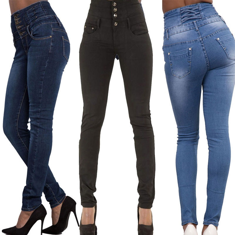 Woman Denim Pencil Pants Top