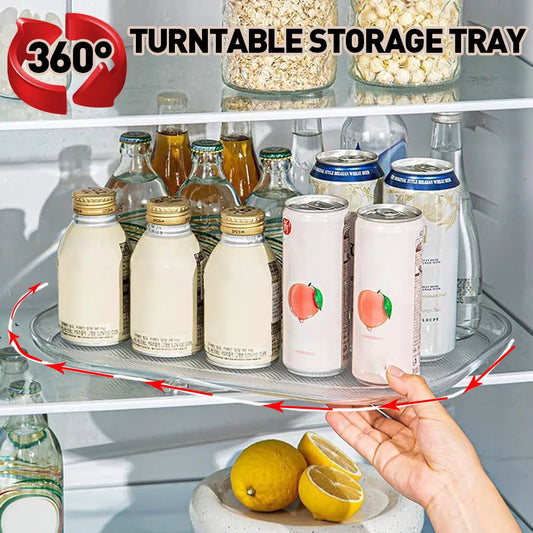 Turntable Organizer Lazy Susan For Refrigerator 360 Rotatable
