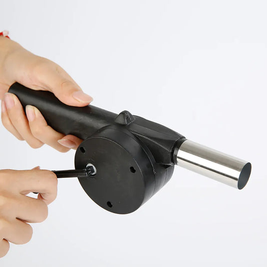 Portable Hand-cranked Air Blower Barbecue Fan Mini BBQ Grill Fire