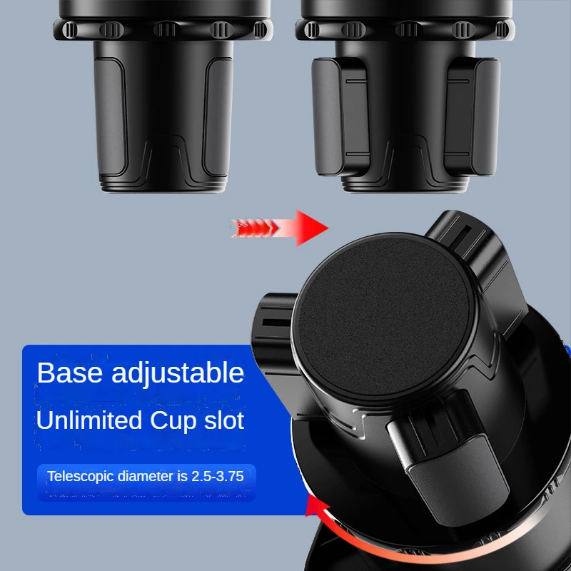 Car Cup Holder with Attachable Tray 360° Swivel