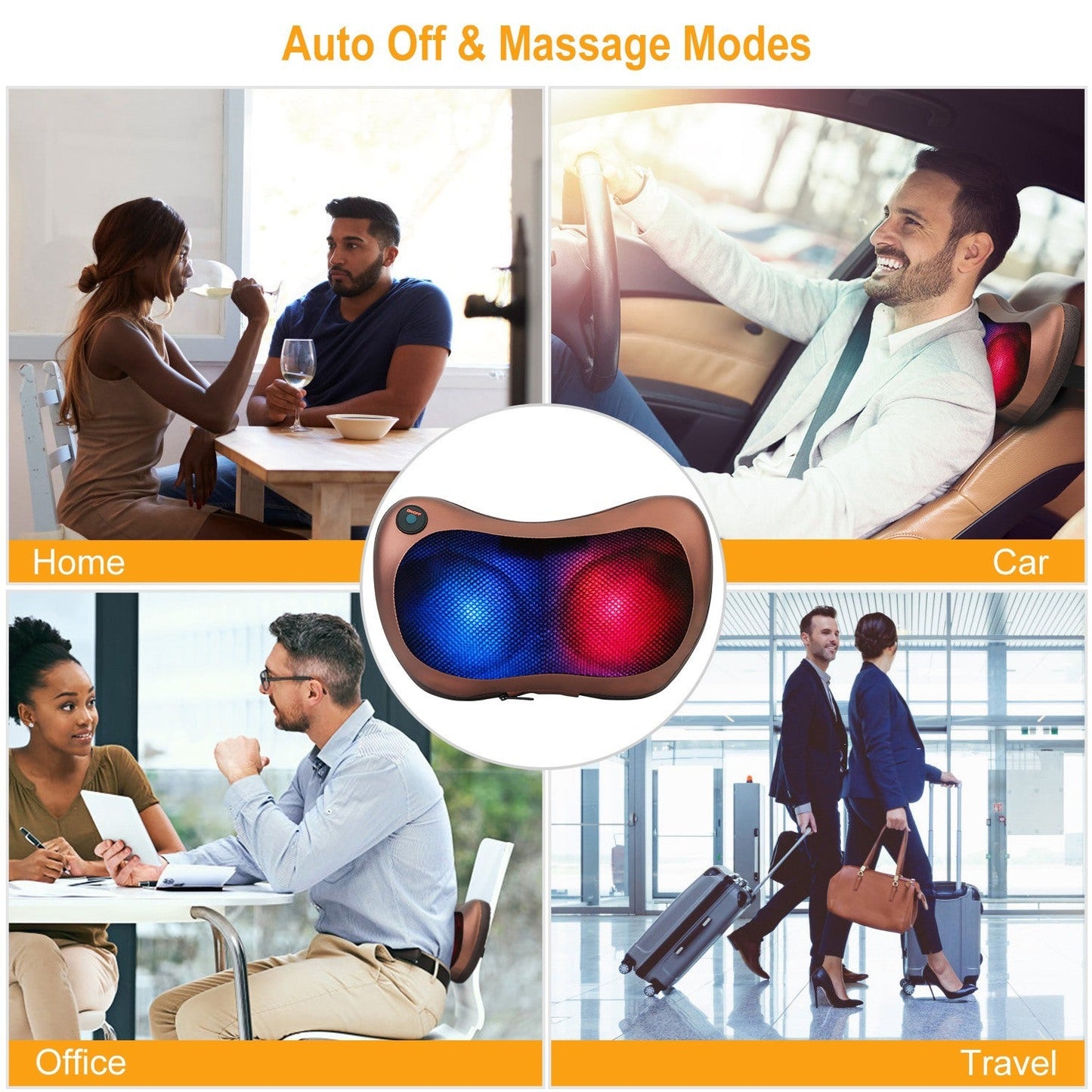 THERMOTHERAPY- Back & Neck Massage Pillow Massager